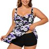 Generico 2026 Costume Boxer Piscina Costumi Push up Monokini Interi acquagym Donna sexydonna Hot Mare Copri Slip Due Pezzi Gonna da Spiaggia Pantaloncini Bagno Vestito Pareo Lingerie IT(Nero3,3XL)