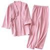 HULKAY Set pigiama donna, set kimono 2024, set pigiama in puro cotone 100% bicomponente, set di vapore sudato uomo e donna loose fit da coppia, set di servizio famiglia