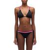 SUNDEK Hila Bikini da Donna con Top Americano e Slip Regolabile (IT, Testo, M, Regular, Regular, Nero 41)