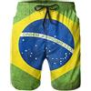 Generic Pantaloncini da Spiaggia Brasil Flag of Brazil Pantaloncini da Bagno Regolabile Beach Costume da Bagno Classics Tronchi per La Spiaggia da Uomo per Piscine, Vacanze, Estate XL
