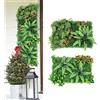 Vusddy Pannelli da Parete per Piante Artificiali 60 x 40 cm, 2 Pezzi Finti Piatti per Piante con Foglie, Realistica Piante Decorazioni per Interni, Esterni, Pareti, Balconi, Giardini, Matrimoni