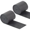 GORGECRAFT 9-10X3cm Cordoncino di Cuoio Piatto Autentico Strisce di Pelle di Pecora Cinturino in Pelle Nera Morbida Pelle di Agnello Pieno Fiore per Officina di Utensili Artigianato Creazione