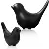 WIYETY Uccello Statua Uccello Figurine: 2 Pezzi Decorazione Uccelli Ceramica, Sculture Animali Moderni, Porcellana Uccelli per Decorazioni Soggiorno Camera Da Letto Ufficio Scrivania Armadi