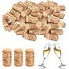 LPAMABA 100 Tappi di Sughero per Bottiglie di Vino Tappi Naturali Sughero con Modello Squisito e Elegante Tappi in Sughero da Vino per Fai da Te e Decorazioni, Ø 2,5 cm, Lunghezza 40mm