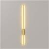 HELCEKOU Applique, luci LED Moderne a Batteria, Ricaricabili Tramite USB-C Wireless per Interni con Telecomando, Lampada da Parete lineare a Striscia Lunga (Oro, 100 cm)