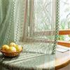 MYSKY HOME Tende in pizzo con fiori ricamati vintage, tende trasparenti per soggiorno e camera da letto, con passante per bastone, set da 2 pezzi, verde salvia, H 260 x L 140 cm