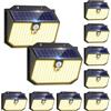 nipify nifipy Luce Solare LED Esterno, Faretto LED da Esterno Solare, 138 LED Lampada Solare da Esterno con Sensore di Movimento, 3 Modos IP65 Impermeabile Luci Solari da Giardino, per Parete Garage 10 Pezzi