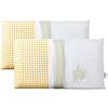 EVERGREENWEB MATERASSI & BEDS EVERGREENWEB - Cuscini Letto Coppia 40x70 alti 18 cm, Doppia Fodera ALOE VERA + Cotone Naturale Sfoderabili Antiacaro, Guanciali 100% MEMORY FOAM Ortopedici per dolori Cervicali con DISPOSITIVO MEDICO