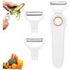 Hsthe Sea Pelapatate Elettrico 3 in 1 per Frutta e Verdura, Bianco