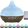Purpledi Diffusore di Oli Essenziali,550ml Diffusore di Aromi,Umidificatore Ambiente Fino a 8 Ore di Lavoro,Diffusore Ambiente Luci Notturne 7 Colori,Senza BPA,per Yoga,Spa,Camera da Letto