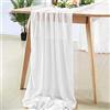 TW1TGOFT Chiffon, runner da tavolo, per compleanni, hotel, banchetti, decorazione da tavolo, caffè, tè traslucido, tovaglia (bianco)