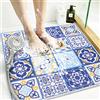 MACUNIN Tappetino da doccia quadrato, tappetino da bagno antiscivolo antiscivolo e anti muffa 70x50 cm, tappetino da bagno per vasca interna, resistente allo sporco, tagliabile