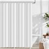 Leseed Tenda da doccia 180x200 con 12 anelli, impermeabile, antimuffa e ad asciugatura rapida, disponibile in bianco, beige e grigio, adatta per l'uso in bagno o sulla vasca