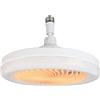EffiFish Ventilatore da soffitto E27 da 10 pollici con luce, 3 modalità di colore e telecomando, timer silenzioso per camera da letto dormitorio (B)