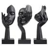 Irayin Pensatore Astratto Statua Scultura, Statuette Decorative Casa, Decorazione Moderna Scultura, Soprammobili Moderni Salotto, Statuette Decorative Casa - Nero