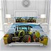 Gegeryozer Copripiumino Trattore 135×200 cm Set di Biancheria da Letto per Bambini Copripiumino Trattore in Microfibra + 2 Federe 50×75 cm(T2)