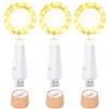 Ceepko Luci Bottiglia USB Ricaricabile LED Sughero 20 LED Filo Rame per Decorazione Bottiglia Vino Tavolo Festa Fai da Te(Bianco Caldo, 3 Pezzi)