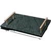 AMEEDA Set di Accessori per Il Bagno Set da Bagno in Marmo Naturale Verde Scuro, Vassoio di Lusso Leggero, portaspazzolino, Dispenser di Sapone(Tray D)