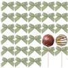 JarThenaAMCS 100 mini fiocchi di nastro di raso verde salvia senza torsione fiocco primavera estate 3,8 cm verde confezione regalo fiocchi artigianali premade per matrimoni, baby shower, Pasqua