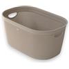 Belli e Forti Cesto Portabiancheria Da Bagno, Disponibile In Due Colorazioni Marrone e Bianco, Plastica Polipropilene, Colors Line L Traforata Traspirante 57×37×27.5 cm (Marrone)