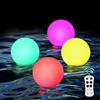 Frilla Luce galleggiante a LED, Luce solare per piscina, Multicolore, LED Lampada di Sfera di Galleggiamento, Accessorio per piscina Luci per Piscine Galleggianti + telecomando | POOLGLO