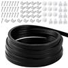 MINGJAY Profilo a LED Flessibile in Silicone,Profilo LED in Silicone Nero 8m,Profilo e Diffusore per Striscia LED,Strisce LED,Profilo in Silicones Flessibile,per Soffitto,Armadio,Bar,Pannelli Acustici