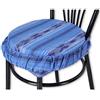 Casatessile Ikarus Cuscino Copri Sedia Rotondo con Fascia Elastica - Blu