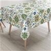 Tex family Tovaglia Plastificata PVC LIMA Capri Verde, Impermeabile Lavabile, Retro Felpato Antiscivolo, Made in Italy - Cm. 140x360 x24 persone