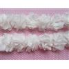 YYCRAFT 5,1 m 5,1 cm di spessore 3D fiore chiffon pizzo finiture bouquet da sposa fiori a grappolo cucito fai da te nastri decorativi tessuto (bianco)