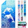Winthome Telo Mare Reversibile - Teli Mare Grandi 180x90cm, Sciugamano Mare Microfibra Asciugatura Rapida Leggero, Telo da Spiaggia Senza Sabbia, per Donna Uomo Viaggi Vacanze Nuoto Campeggio (1 Pack)