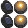 Norhogo 4 pezzi di ricambio per luci solari, coperchio di ricambio a energia solare, 8 cm, ricambio per lampade solari LED, impermeabile, IP44, modulo solare di ricambio per luci da giardino, terrazzo
