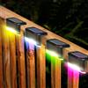 EBILUN Luci solari per esterni, confezione da 4 - 32 pezzi, luci solari impermeabili a LED ad energia solare, luci per esterni, per ponte, scale, recinzioni, ringhiere, pareti, giardino, cortile (8