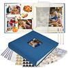 Vienrose Album Fotografico 30x30 cm con Spazi per Scritte, Scrapbook Album Personalizzabile Fai da Te per Matrimonio, Nascita, Famiglia, Battesimo, Compleanni, Ricordo, Regalo (60 Pagine, Blu Navy)
