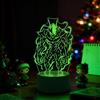 BIRBANN Lampada 3D Heroes per ragazzi - Luce notturna touch a 7 colori, fantastica decorazione per la stanza dei videogiochi, illuminazione per la camera dei bambini, idea regalo per bambini dai 3 anni in su
