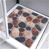 MACUNIN Tappetino da doccia quadrato antiscivolo: 80x80cm Grande tappetino da bagno antiscivolo anti-muffa per interno doccia - Morbido testurizzato con fori di drenaggio - Tappetino da massaggio marrone in