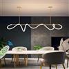 Lanekd Lampada a Sospensione Tavolo da pranzo LED Lampadario Dimmerabile 360° Girare Lineare Lampadario a Sospensione per Isola della Cucina Soggiorno Sala da Pranzo Plafoniere (Oro, L200CM)
