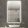 byecold Riscaldamento a infrarossi, 350 W, specchio da bagno a infrarossi, con interruttore touch, Smart WiFi, con illuminazione a LED, caldo/freddo, verticale, 60 x 100 cm