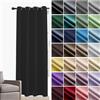 JRUI Tende Camera da Letto Tenda Oscurante 1 Pannelli con Anelli Tende Termiche Tende Per Camera da Letto Tende Coprenti Tende Fonoassorbenti 180 x 90cm (LxA) Nero