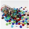 ginojex Perline di vetro da 0,5 kg, colori misti, riempitivi per vasi, acquario, ghiaia, decorazioni per acquario, pietre preziose, ciottoli, ciottoli, rocce decorative per la casa, 7 miscele di