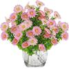 astylishome Fiori finti per la decorazione 60 fasci di margherite artificiali fiori di campo finti in plastica bouquet di fiori falsi per fattoria giardino interno esterno tavolo centrotavola 0606