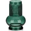 Hollyone Vaso in Vetro Moderno, 18 cm, Alto da Tavolo, Blu, Decorazione per Fiori, Cilindrico, Irregolare, per Ufficio