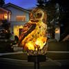 Hoofun Luci solari da giardino a forma di gufo, impermeabili, ornamenti ad energia solare per cortile, patio, illuminazione paesaggistica LED