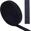 GORGECRAFT 10 Iarda 20mm di Larghezza Nastro Elastico Antiscivolo Linea Retta Fascia Elastica in Silicone Nastro Elastico Gomme Elastiche Cinghie Elastiche Cintura per Abbigliamento Fai da Te, Nero