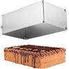 KITDAHOM Stampo Rettangolare Torta Regolabile con Divisore - 10 cm Altezza Anello per Torte Rettangolare, 28x18 a 52x32 cm, Acciaio Inox, Adatto alla Lavastoviglie, per Cottura e Torte