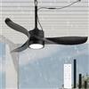 KZT 106CM Ventilatore Soffitto con Luce Esterno IP65 Impermeabile Plafoniera con Ventilatore Dimmerabile con Telecomando Ventilatore Silenzioso Moderno Lampada de Soffitto per Balcone Giardino Camera