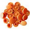 GIVBRO T5 Bottoni a pressione in plastica Elementi di fissaggio a pressione Accessori per fai da te Artigianato Vestiti Pannolini Bavaglini fatti a mano Arancione, 100 Pz
