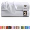 Utopia Bedding-Set da 2 Lenzuolo piano-Una Piazza e Mezza 225x255cm-Bianco | Certificato OEKO-TEX - Morbido poliestere spazzolato - Microfibra-Sopra Senza Elastico