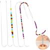 Litoott 5 aghi a clip per perline con manico, in acciaio inox, con occhio grande, per la creazione di bracciali, collane, gioielli, spinner per argilla e perline di semi