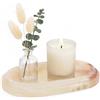 SPESHSTONES Vassoio decorativo in marmo per bagno e cucina da 24 cm, realizzato a mano, in onice color crema, vassoio per profumi, candele e gioielli, vassoio da toeletta per comodino e regali