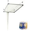 Bricolemar Stendibiancheria da Tetto Estensibile Cuncial, 100-160 cm, Alluminio Anodizzato, con 40 Pinze Monoblocco